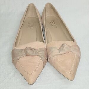 Franco Sarto Pink Suede Pointed Toe Minimal Chic Romantic Coquette Women 8M